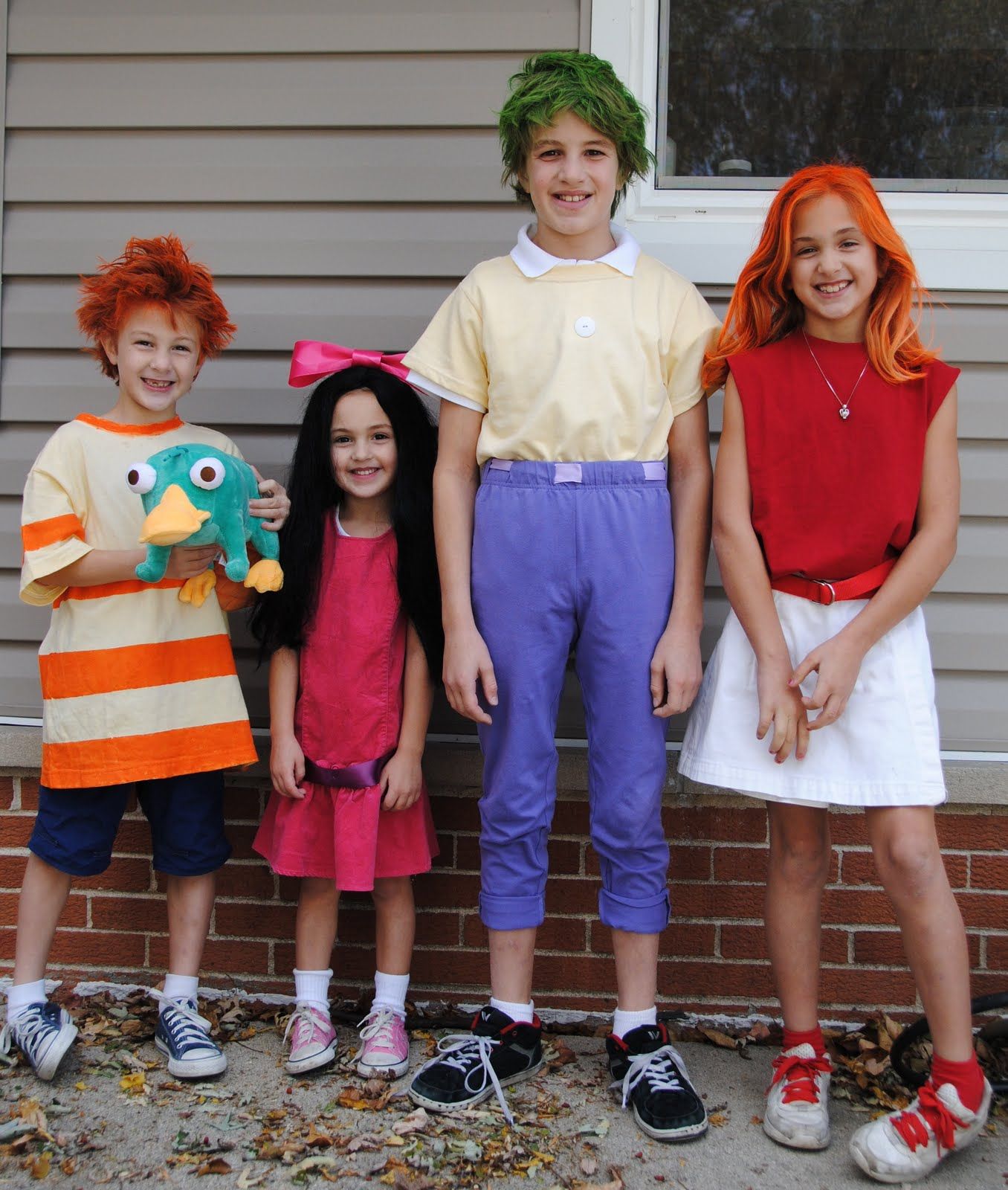 Brilliant! Phineas and Ferb! I can see my kids recruiting friends to pull this off Halloween