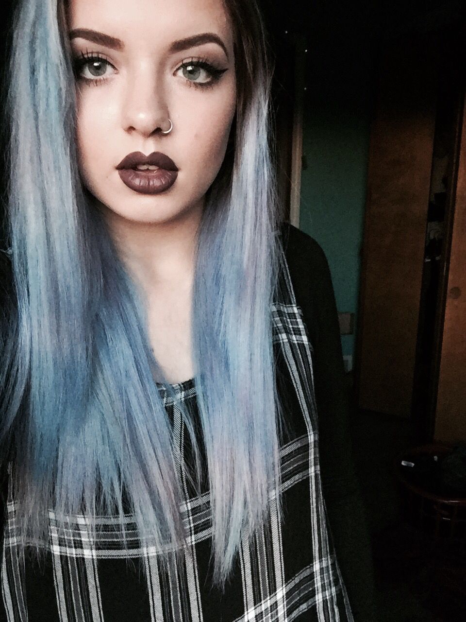 Sky blue hair Sky blue hair, Blue hair, Hair styles