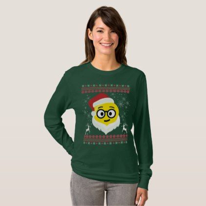 santa nerd eyes smile emoji ugly christmas t shirt diy cyo santa nerd eyes smile emoji ugly christmas t shirt diy cyo customize personalize