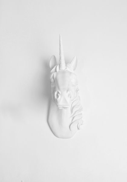 the bayer in white unicorn head wall mount faux taxidermy white the bayer in white resin unicorn head bust unicorn decor wall art by white faux