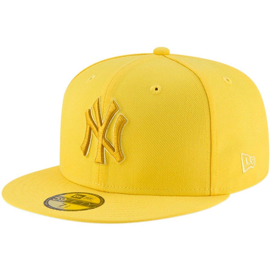 orange yankee fitted hat