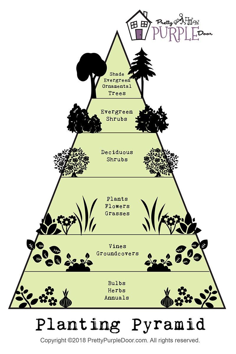 This landscape layering diagram, also called a planting pyramid, will help you to create a beautiful garden design for your home garden -- even if you're not a professional. Learn how to weave plants in and out of rows and create interest using layers of trees, shrubs, plants, vines, groundcovers and grasses in your landscape. #LandscapeLayering #Diagram #GardenDesign Landscaping Supplies, Desert Landscaping, Landscaping Plants, Landscaping Ideas, Florida Landscaping, Landscaping Business, Xeriscape, Planting Shrubs, Planting Flowers