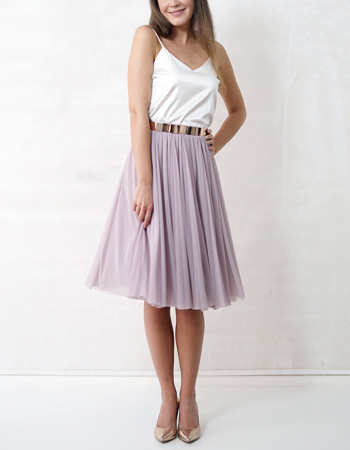 CONSTANT LOVE Tüll Rock kurz Altrosa | Hochzeitsoutfit ...