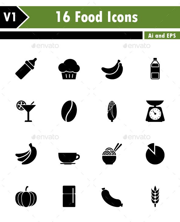 food icons pinterest food icons icons and fonts food icons vector eps baby green available here a https