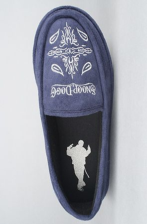 Snooper Market The Snoop Velvet House Shoes In Navy House Shoes
