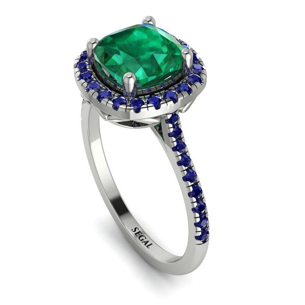 This Gorgeous Cushion Cut Emerald Pave Engagement Ring with Hidden Stone is a uniquely fresh approach to a classic engagement ring. Beautiful cushion cut 2ct center stone with a sparkling halo of stones around, elegant pave of stones and dazzling surprise stone inside the ring will make her fall in love with this ring at first sight. Stock Number: 19304 Metal Setting Metal Type: 14K White Gold Main Stone Type: 100% Natural Green Emerald Size: 2Ct / 7.2mm Shape: Cushion Cut Color: Green Clarity: Classic Engagement Rings, Emerald Engagement Ring, Designer Engagement Rings, Dream Engagement, Lab Created Emerald, Type 100, Marquise Cut, Natural Emerald, Cushion Cut