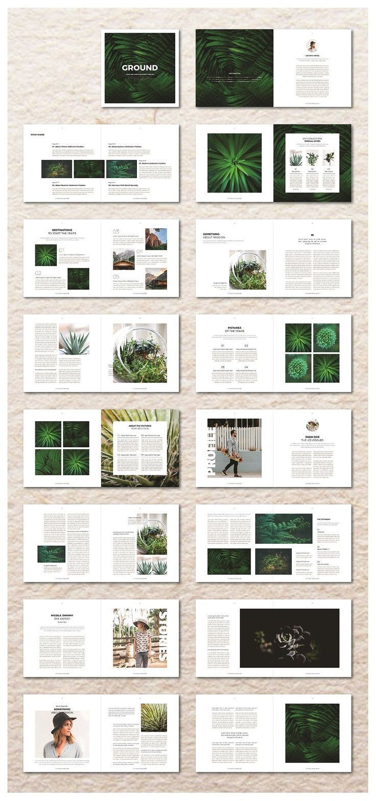 Square Magazine Template by ZoroGraph on Creative Market - Steph Aanonsen #editoriallayout