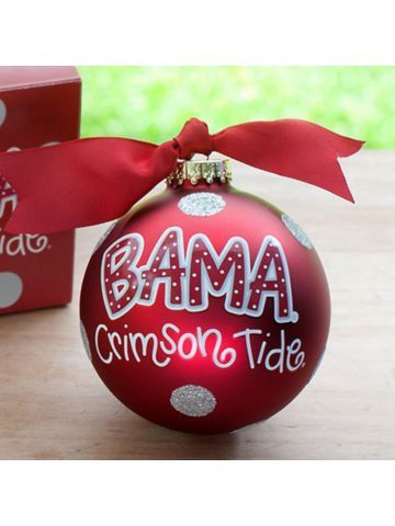 $14.50 4 University Of Alabama Large Dot Glass Keepsake Ornament $14.50 4 University of Alabama Large Dot Glass Keepsake Ornament with Gift Box - $14.50 4 University Of Alabama Large Dot Glass Keepsake Ornament