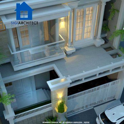 Rumah Tropis 3 Lantai Semibasemen Desain Cluster Tanpa Pagar Depan Home Room Design, Small House Design, Modern House Design, Bedroom House Plans, House Rooms, Minimalis House Design, House Architecture Styles, Steel Gate Design, Carport Designs