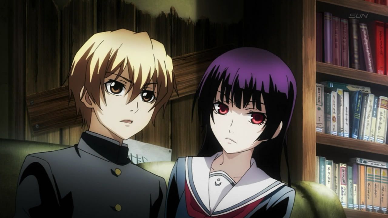 This Is From The Anime Tasogare Otome X Amnesia The Couple In The Picture Is Teiichi Niiya And Yuuko Kanoe Dusk Maiden Of Amnesia Anime Anime Romance