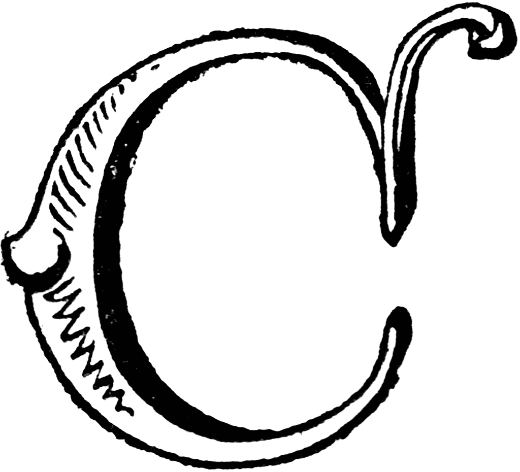 letter c decorative letter c clipart etc c is for christine letter c clipart black and white