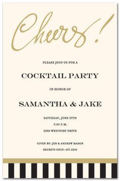 cocktail party invitation wording
