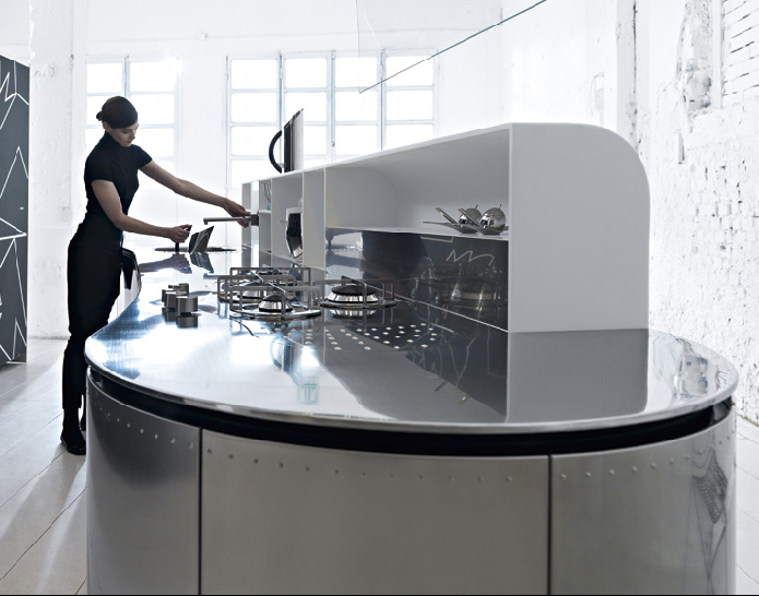 Curvalinear Collaborative Kitchens by 3 design companies - La Cucina ... Curvalinear Collaborative Kitchens by 3 design companies - La Cucina ...