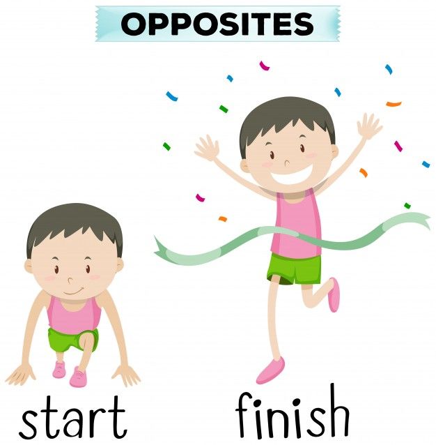 Palavras opostas para a ilustração de início e término Vetor grátis English Language Learning, English Grammar, English Vocabulary, Teaching English, Opposites For Kids, Opposites Preschool, English Opposite Words, Learn English Words, English For Beginners