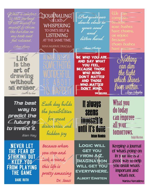 Journaling Writing and Inspirational Quotes for planners | Etsy