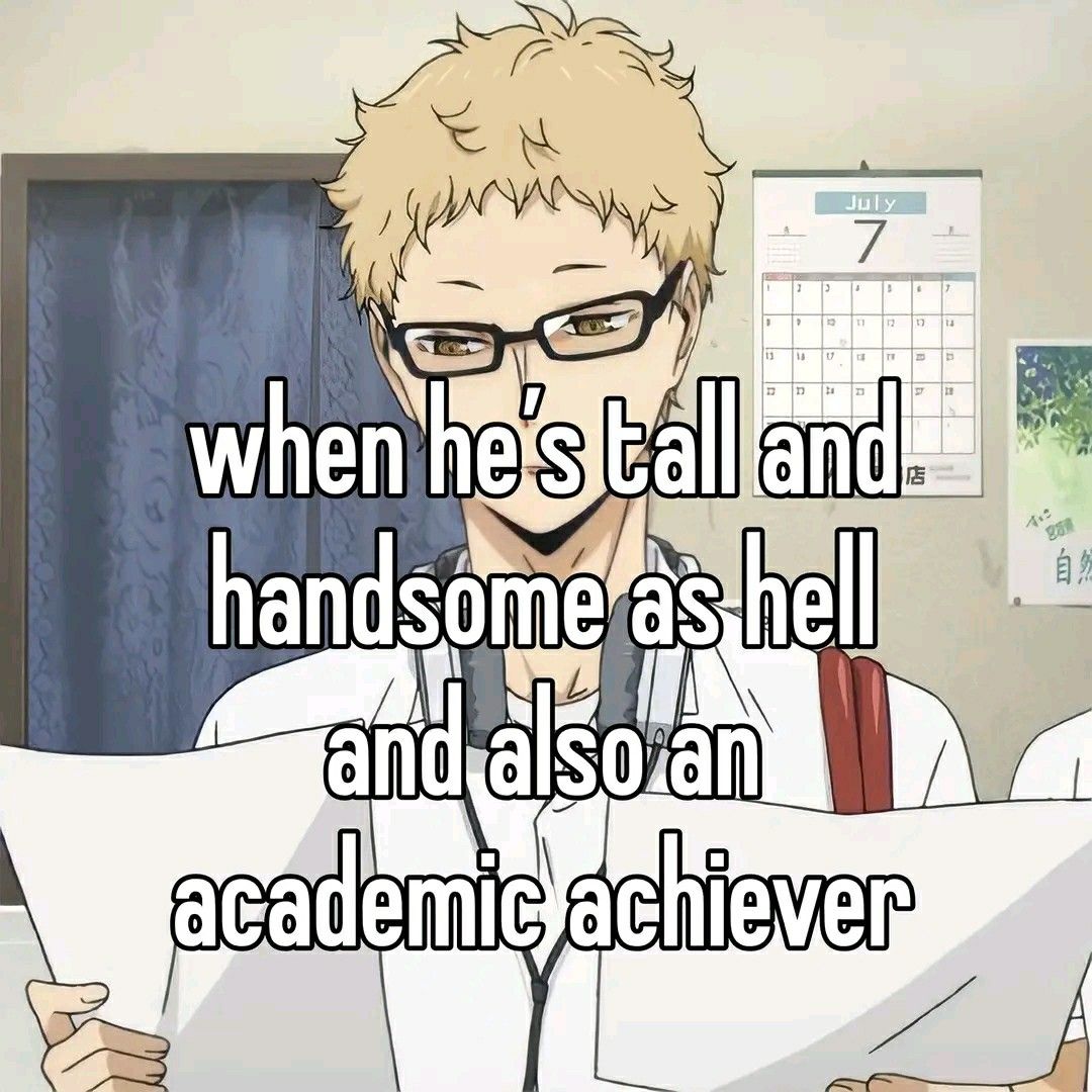 tall and handsome as hell | Haikyuu tsukishima, Tsukishima kei