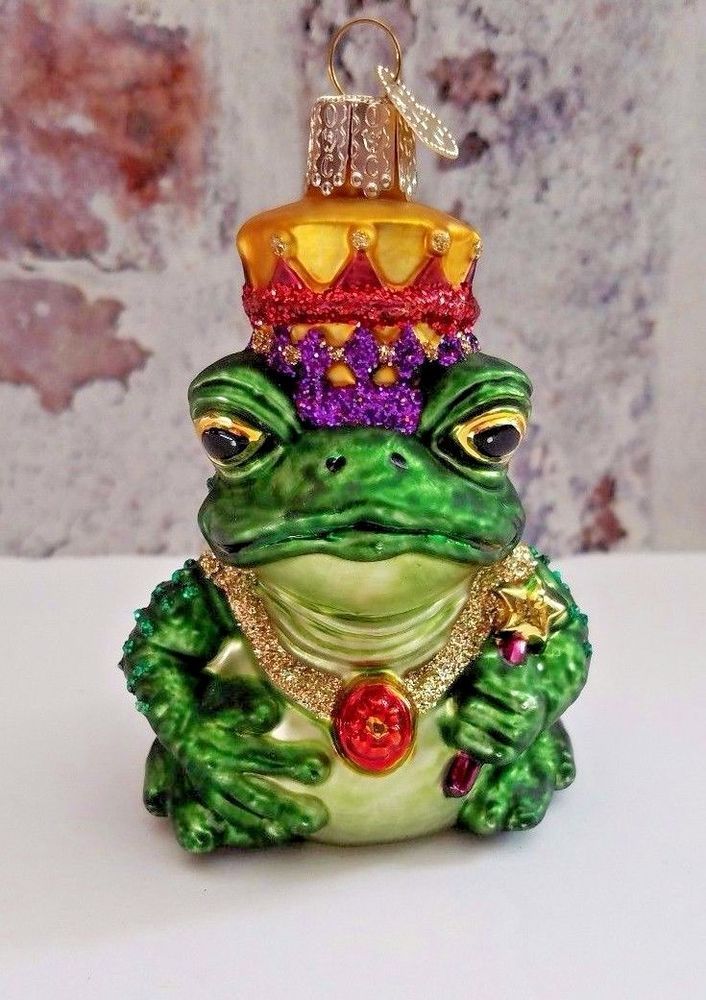 Old World Christmas The Frog King Glass Blown Christmas Tree Old World Christmas The Frog King Glass Blown Christmas Tree Ornament #OldWorld - Old World Christmas The Frog King Glass Blown Christmas Tree
