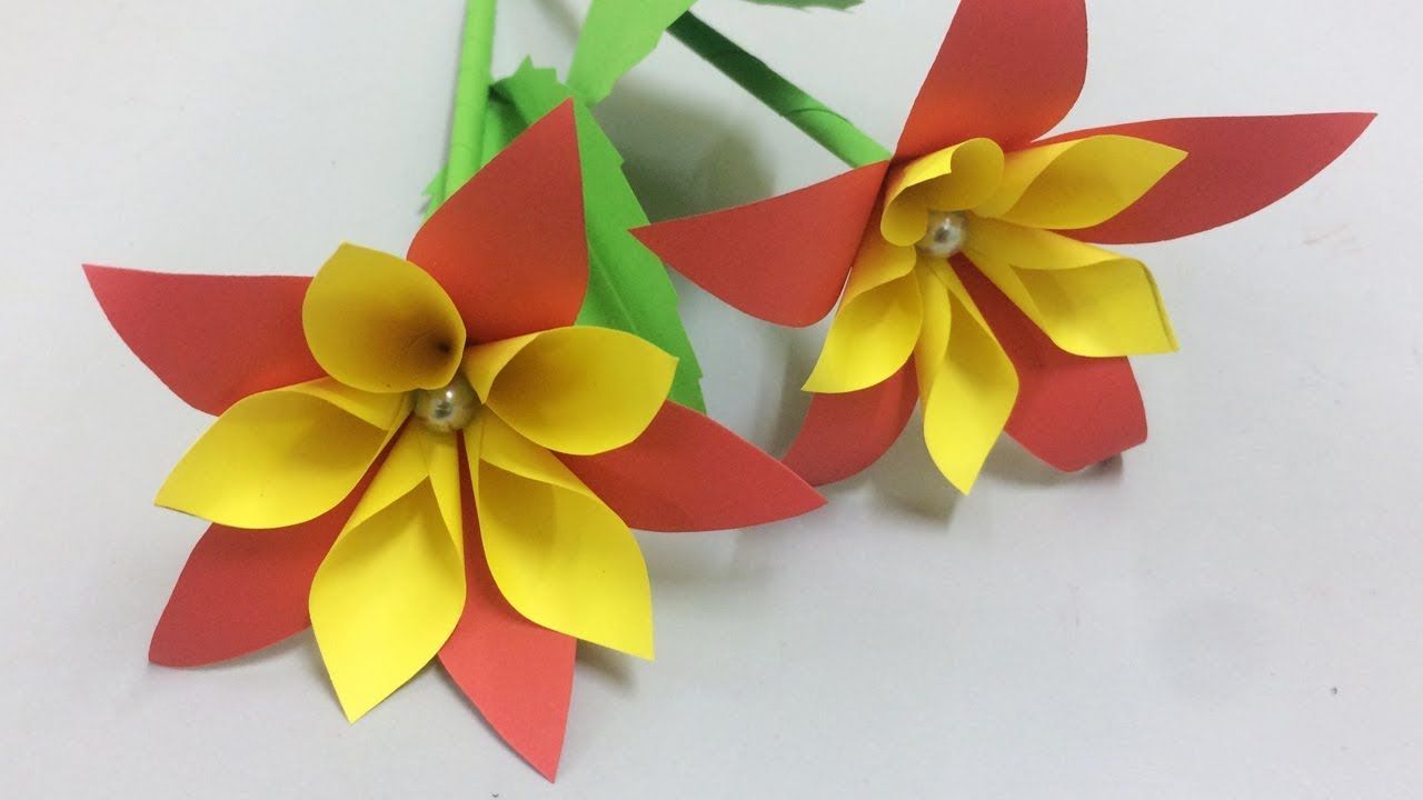 Rainbow Rose From Paper Free Tutorial And Template Paper