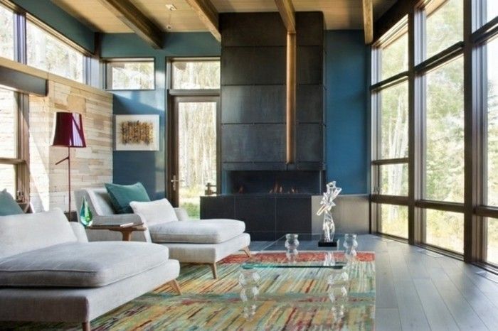 Die wunderschöne und effektvolle Wandfarbe Petrol! - wohnzimmer ideen petrol Die wunderschöne und effektvolle Wandfarbe Petrol! - wohnzimmer ideen petrol