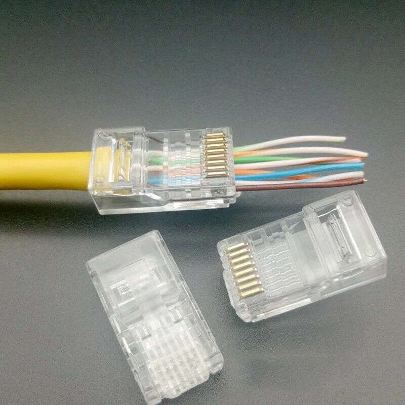 Rayong 100 Pezzi Plug Connettori Di Rete Cat6 Connettori RJ45 Cat6 Plug Cat 6 Connettori Ethernet RJ45 Per CAT 6,CAT 5e E CAT 5 RJ45 Connettore : Amazon.it: Informatica