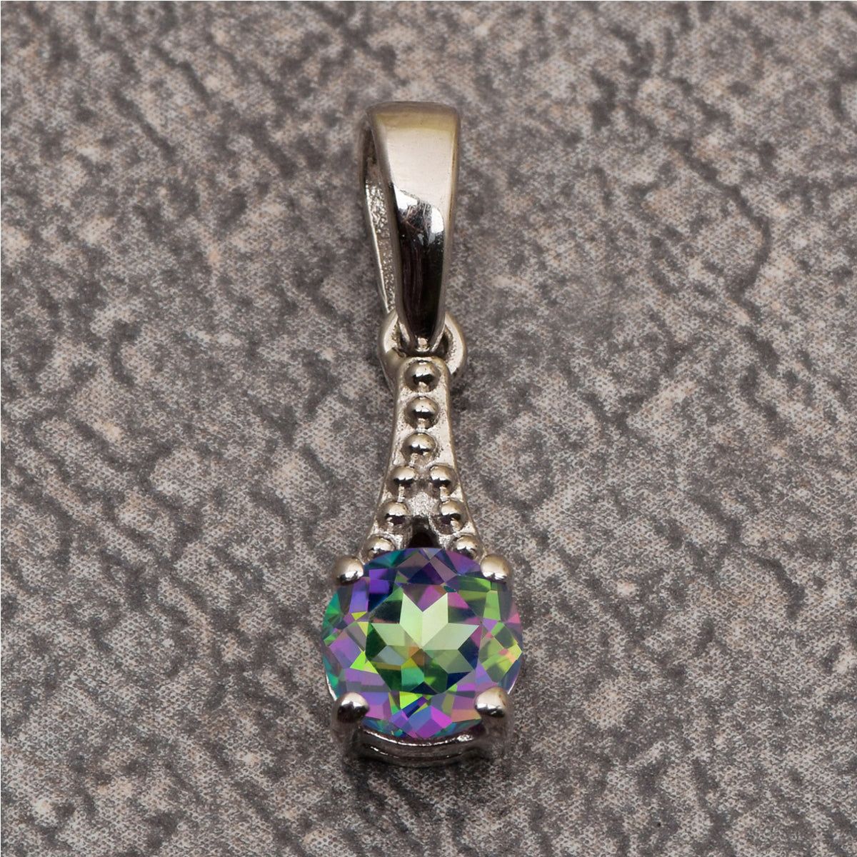"Product Details Material: 925 Sterling Silver Gross Weight (approx.): 1.9 g Gemstone: Semi Precious. Stone Information : Round 5X5 MM This unique pendant is made with high-quality gemstone and 925 sterling silver. Shine Jewel is backed by a 100% Satisfaction Guarantee. We promise superior service, which includes fast shipping, great communication, and a risk-free lifetime repair warranty." Superior Service, Mystic Topaz, Unique Pendant, Risk, Belly Button Rings, Promise, Semi Precious, Communication, Lifetime