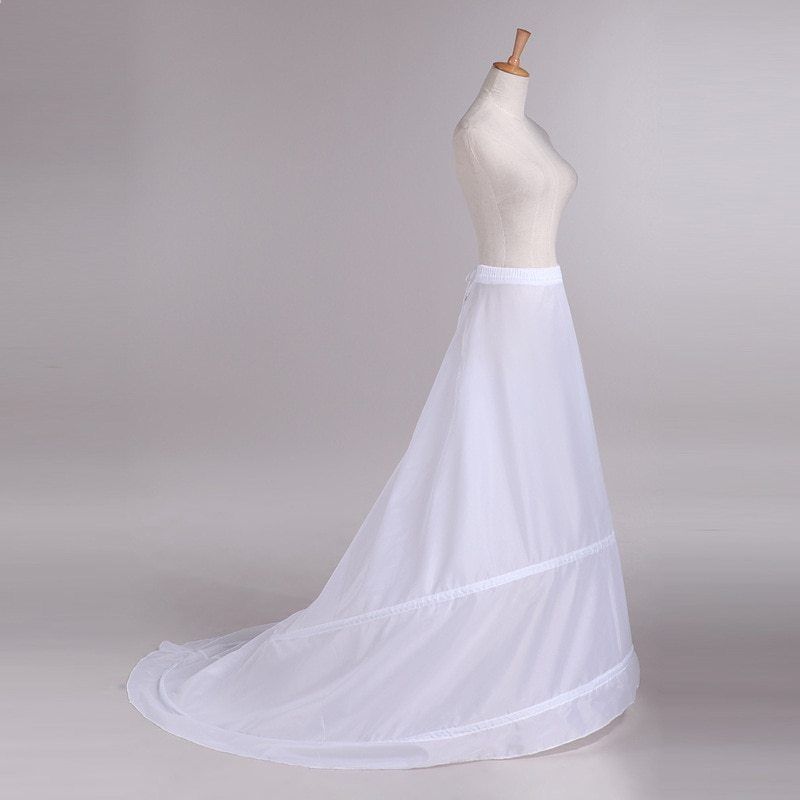 white or black Train Tail Wedding Crinoline Petticoat Under skirt free shipping
