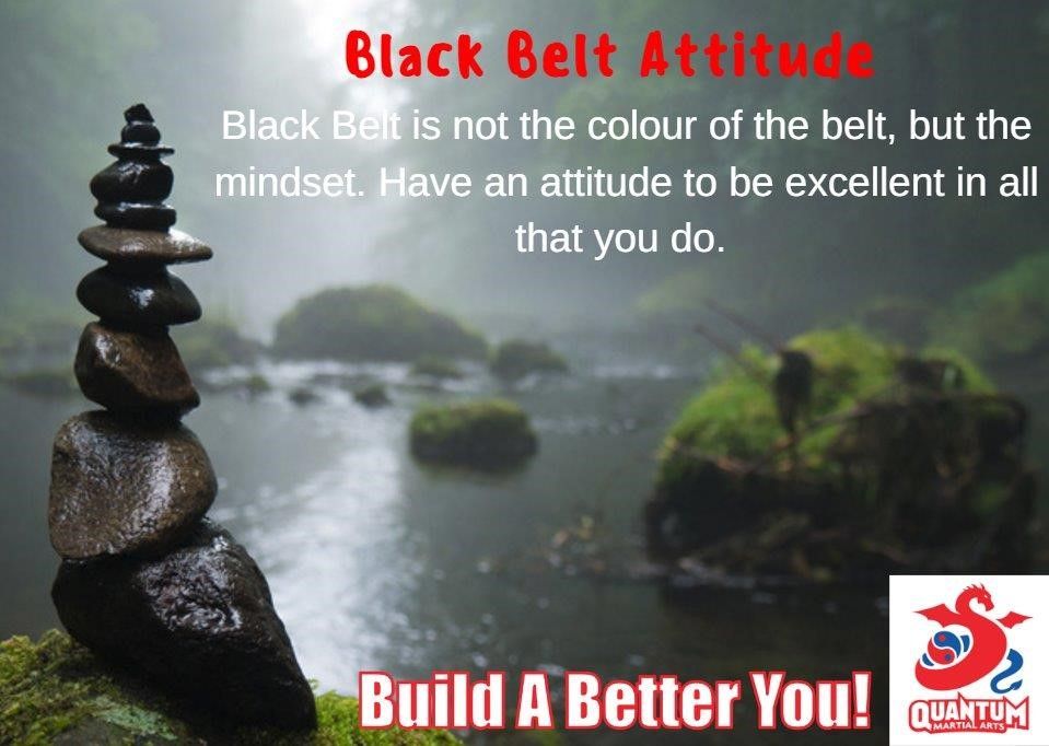 #BlackBelt is not about the colour of the belt, but the #mindset. Have an #attitude to be excellent...
