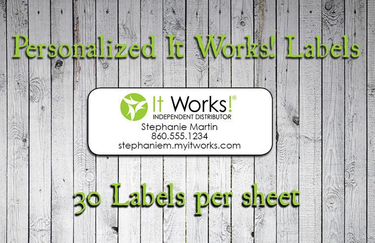 personalized it works labels for independent distributor labels it it works address