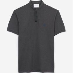 The Kooples - Grey cotton insignia polo with side splits - Damenthekooples.com