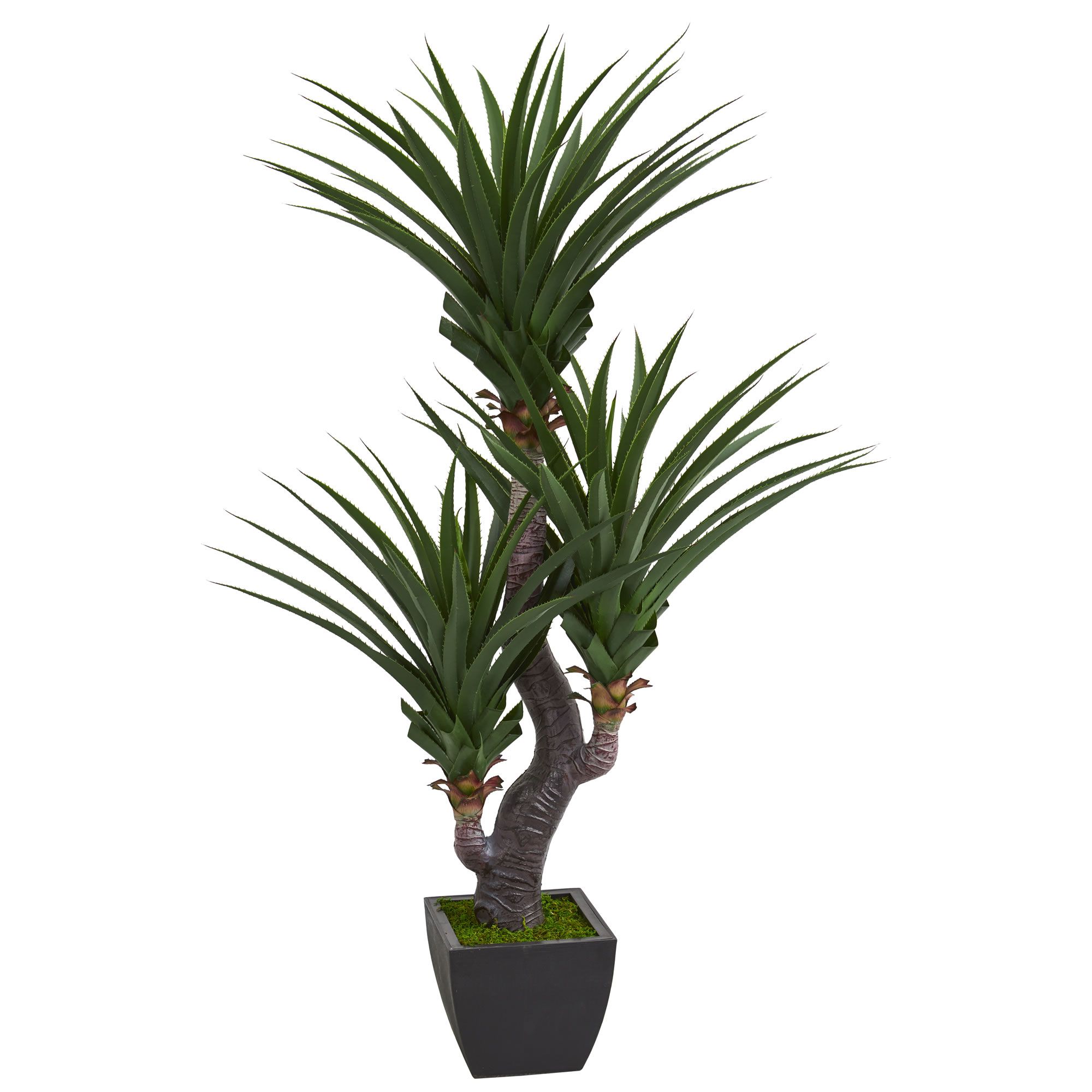 6 Dracaena Artificial Plant With Black Planter Nearly Natural Artificial Plant Wall Artificial Plants Dracaena Plant