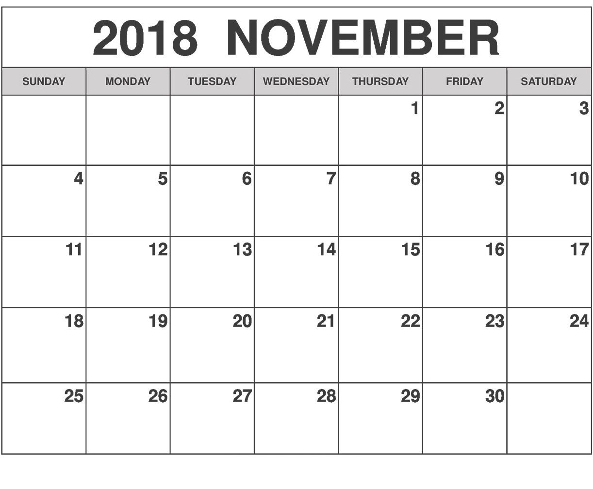 Printable November 2018 Weekly Calendar 2018 Calendar Pdf Printable November 2018 Weekly Calendar 2018 Calendar Pdf