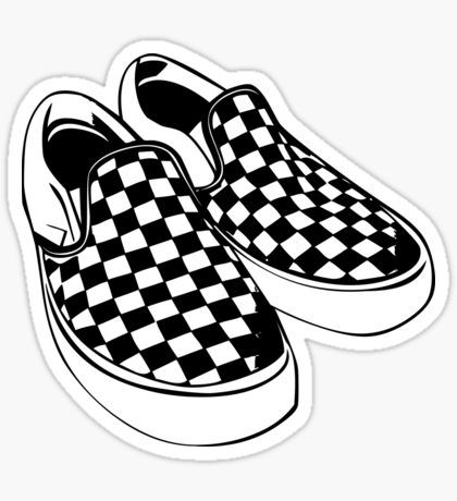 Vans Checkerboard Classic Slip On Shoes Sticker Homemade Stickers, Cool ...