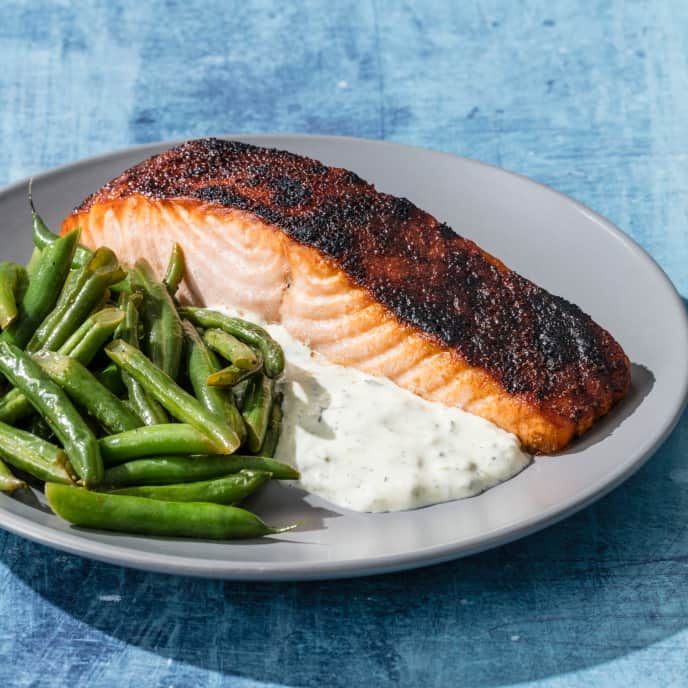 Crispy Broiled Salmon with Lemon-Butter Green Beans | Cook's Country