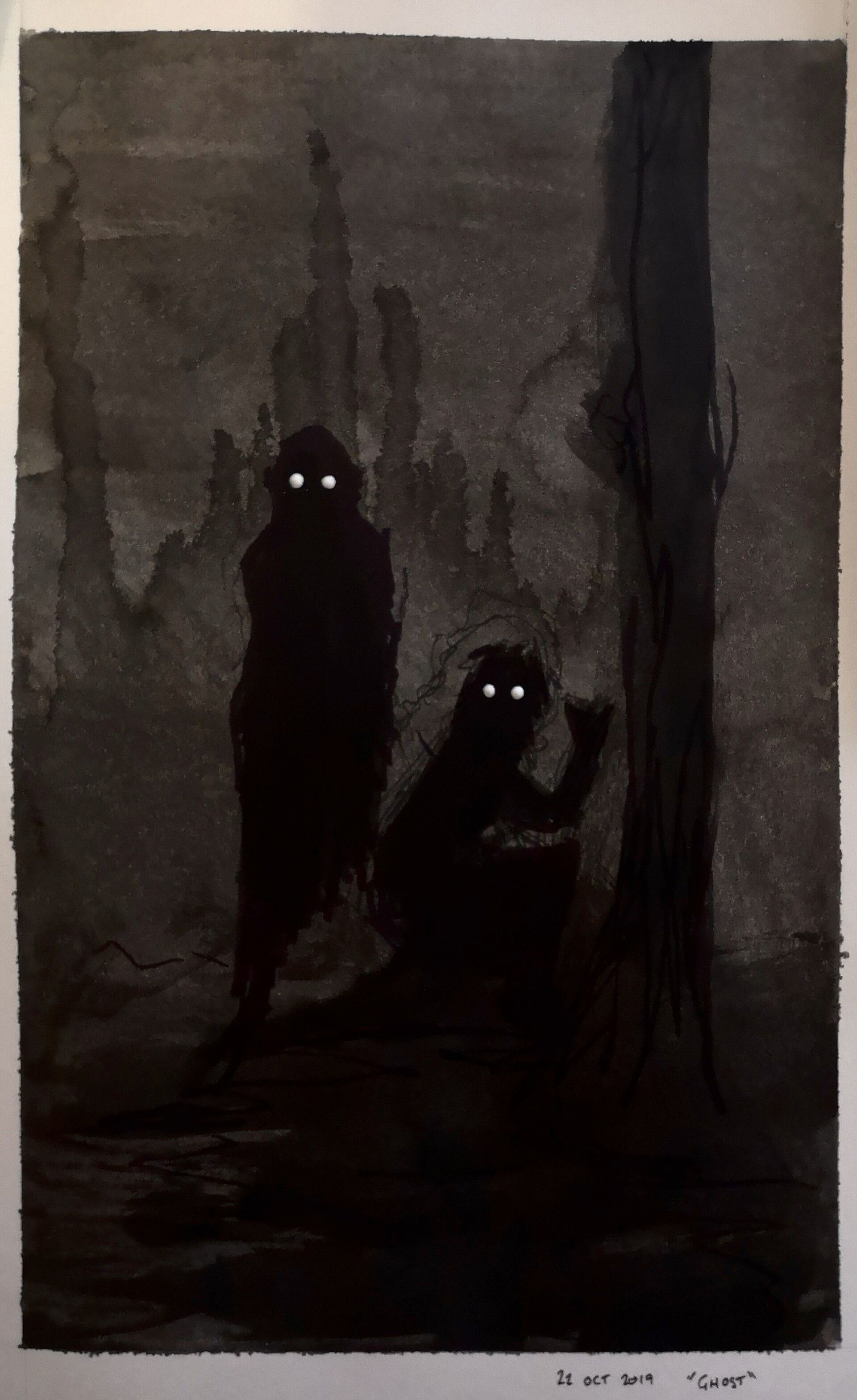 Ghost By Fiona Merrilees Scary Paintings Scary Art Surreal Art 0f2bc963ec424d8a95240107ab5f7b4d