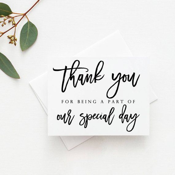 tell your loved ones or wedding vendors thank you with our