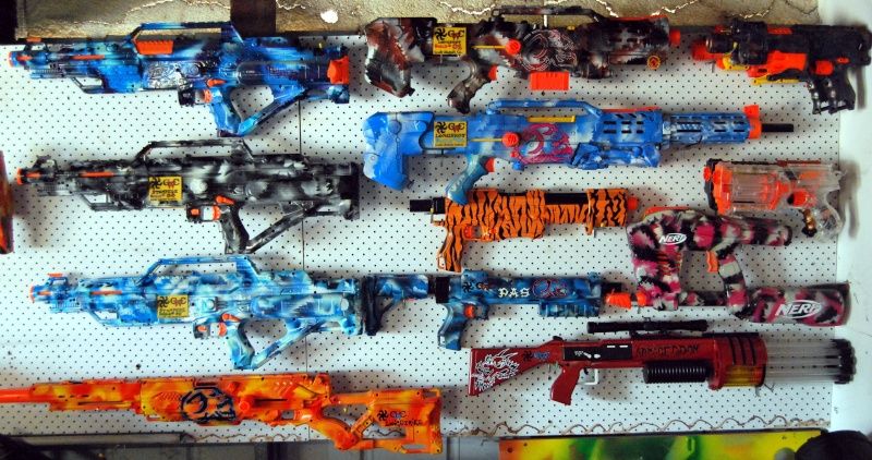 Modified Nerf Guns And Rack Mancave Blueprints Pinterest Modified Nerf Guns And Rack