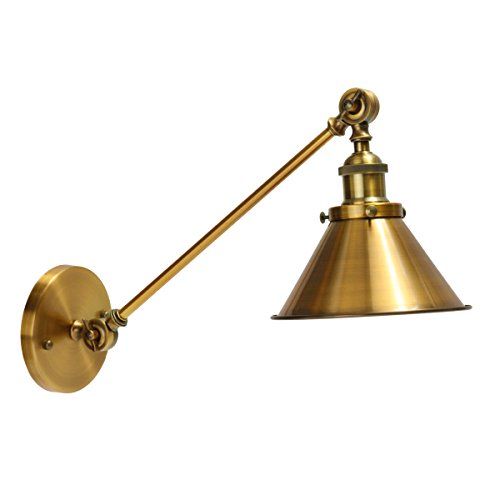 Brass Vintage Industrial Wall Light Sconce Retro Adjustable Fixture Metal Lamp