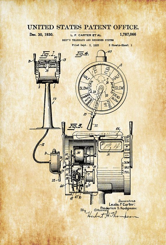 Shortwave Antenna Patent Print Poster Great Gift Idea 1930 Historical Vintage Wall Art