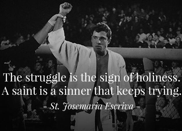 The Struggle Is The Sign Of Holiness A Saint Is A Sinner That Keeps Trying St Josemaria Escriva Truth Saint Quotes Catholic Saint Quotes Catholic Prayers