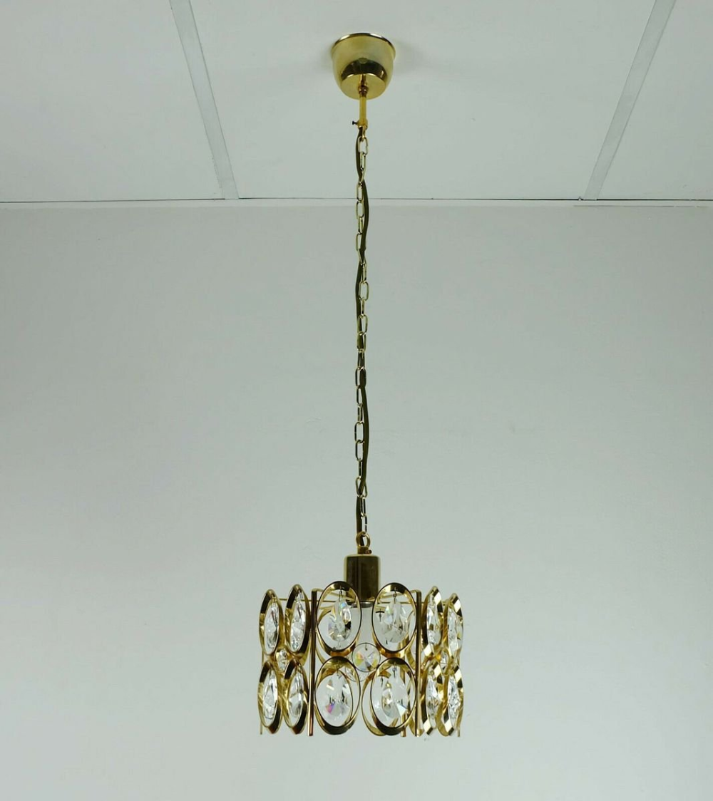 Lustre Mid Century Style Hollywood Regency en Verre Cristal Lustre Mid Century Style Hollywood Regency en Verre Cristal