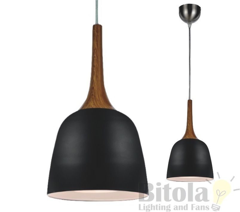 New Telbix Polk 20 Small 1 Light Ceiling Pendant Oak Black Modern Hanging Single Lights - Polk 20 Pendant Light New Telbix Polk 20 Small 1 Light Ceiling Pendant Oak Black Modern Hanging Single Lights - Polk 20 Pendant Light