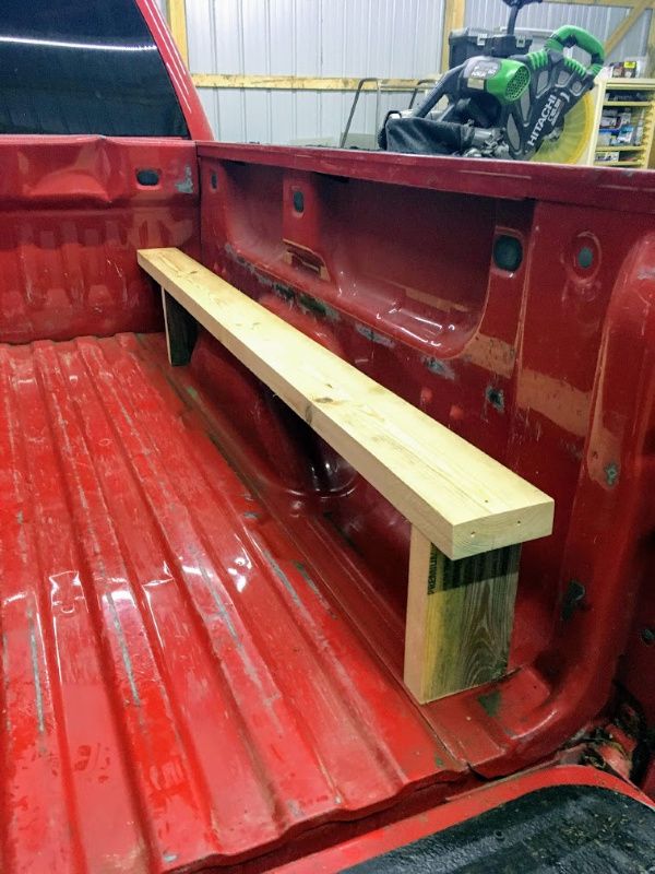 ANGLE This picture should give you an inside look at how we built our truck camper cabinet. The division on the one end is for the simple water system. Truck Bed Tent, Truck Bed Storage, Truck Bed Camper, Build A Camper, Diy Camper, Pickup Trucks Bed, Camper Decor, Truck Topper Camper, Truck Camper Shells