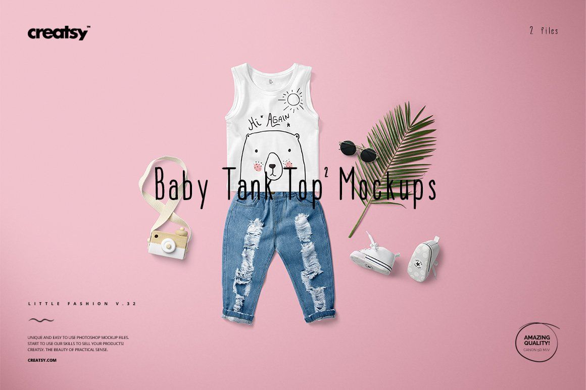 Download Baby Tank Top Mockup Set 2 | Baby tank tops, Baby tank ...