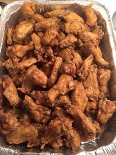 White Hennessy Wings Fry wings w/o flour....and toss w/honey, garlic, 2 tbs of henny, and thyme leaves (simmer the sauce first) #henessydrinksrecipes