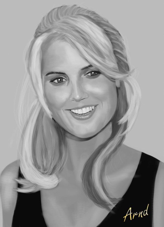 Heidi Klum Drawing Faces Art Artwork Celebrities Girly Art Celebrity Pictures