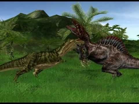 tyrannosaurus rex vs spinosaurus jurassic park operations genesis