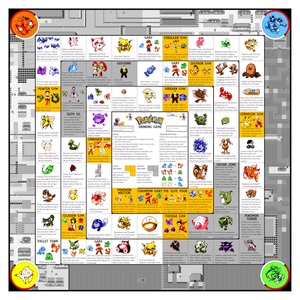 New Pokemon Drinking Board Game Is Candyland For Adults New Pokemon Drinking Board Game Is Candyland For Adults