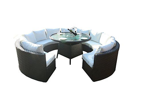 Yakoe Monaco 10 Seater Round Rattan Outdoor Patio Garden Furniture - Outdoor Dining Sets For 8 10 Round Yakoe Monaco 10 Seater Round Rattan Outdoor Patio Garden Furniture - Outdoor Dining Sets For 8 10 Round