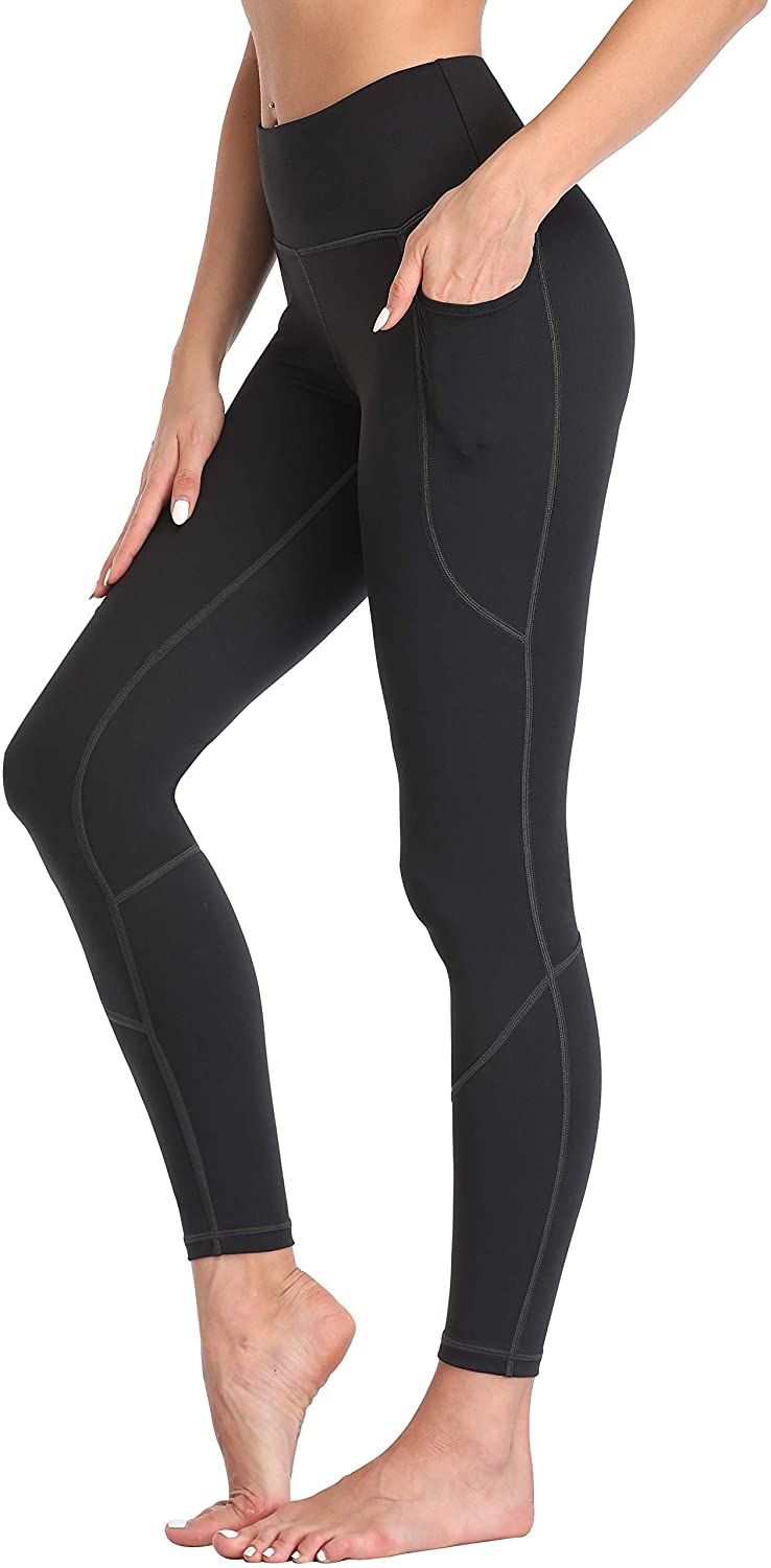 Cadmus Womens High Waist Workout Yoga Shorts Two Side Pocket
