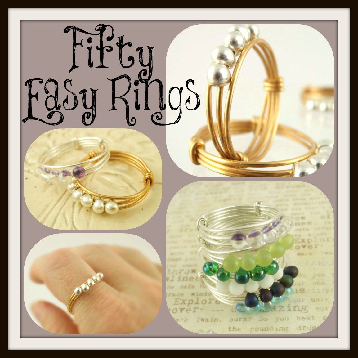 This listing is for instructions to make ONE STYLE of Beaded Ring Design! This project is perfect for a beginner in bead wrapping. The results are SPECTACULAR and will only take about 10 minutes per ring! Questions? Send us a message and we will get right back to you. Just to clarify, this will provide instructions to make this ONE style of ring. The referenced KIT will contain enough supplies to make 50 of this style of ring. This listing is available NOW you can INSTANTLY Download it! :-) Prin Wire Jewelry Rings, Wire Wrapped Jewelry, Metal Jewelry, Beaded Jewelry, Fine Jewelry, Memory Wire Rings, Opalite Jewelry, Jewlery, Gold Jewelry